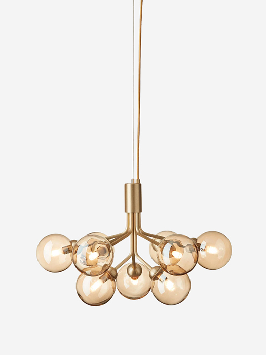Pakabinamas šviestuvas Nuura Apiales 9 Brushed brass Gold